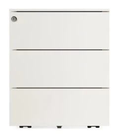 Schubladencontainer Kubo, 3 Schübe, RAL 9010 Reinweiß