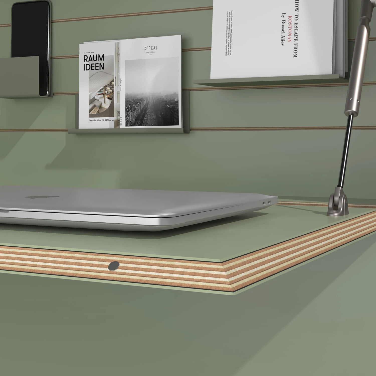 Sekretär Flatmate, Oliv 4 Sekretär Flatmate, Oliv – Bild 4