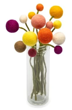 Set Filz-Blumen, Kräftige Farben