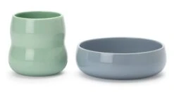 Set Kindergeschirr Porzellan, Agave- Kornblume