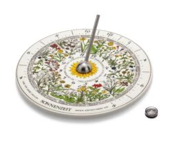 Helios Sonnenuhr Mit Blumenuhr Porzellan