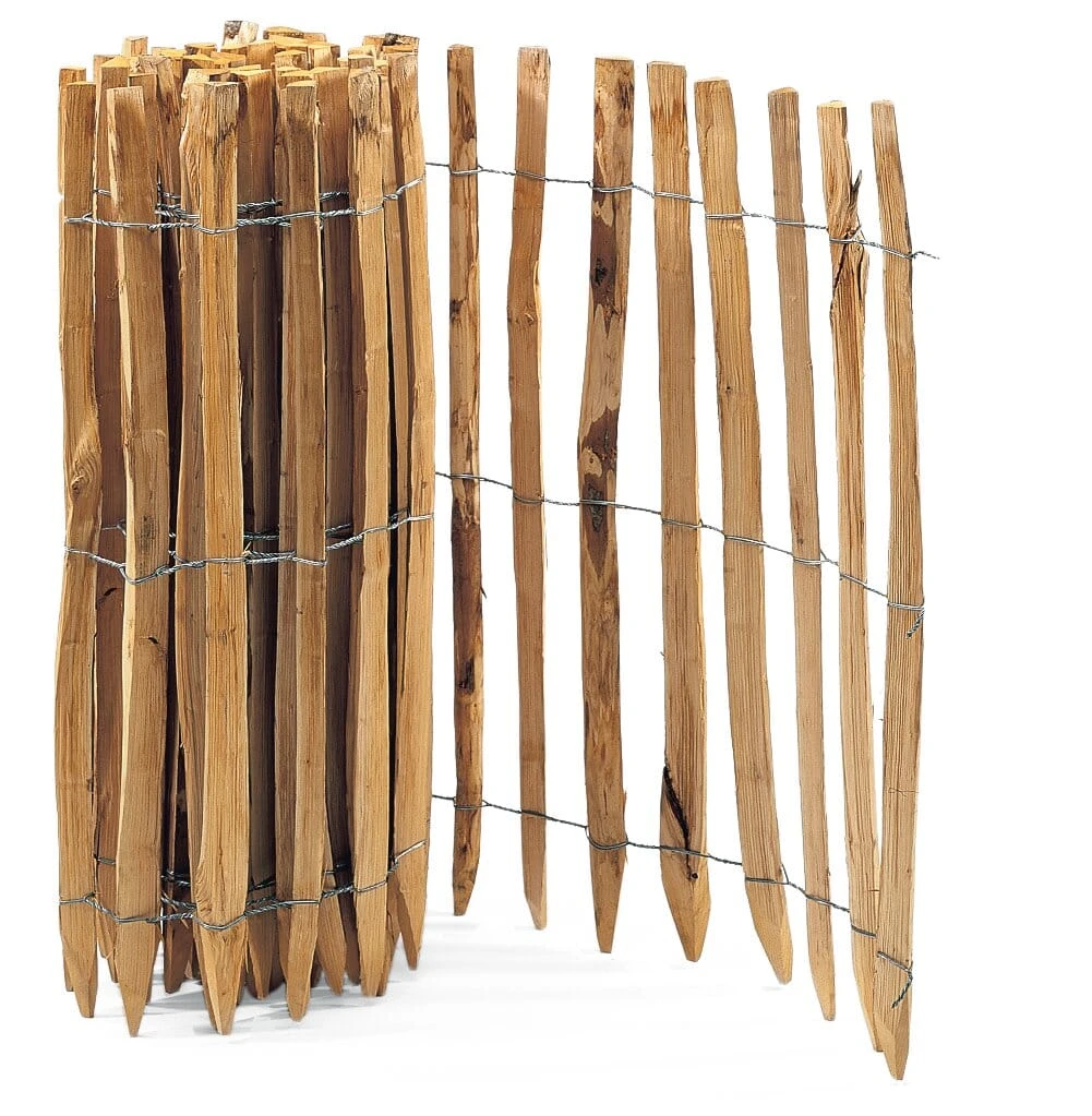 Staketenzaun Kastanienholz 1 Staketenzaun Kastanienholz