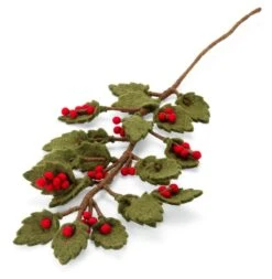 Stechpalmenzweig Filz