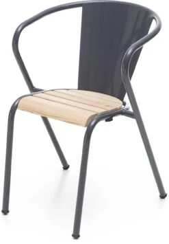 Stuhl Estoril, Holz, RAL 7024 Graphitgrau