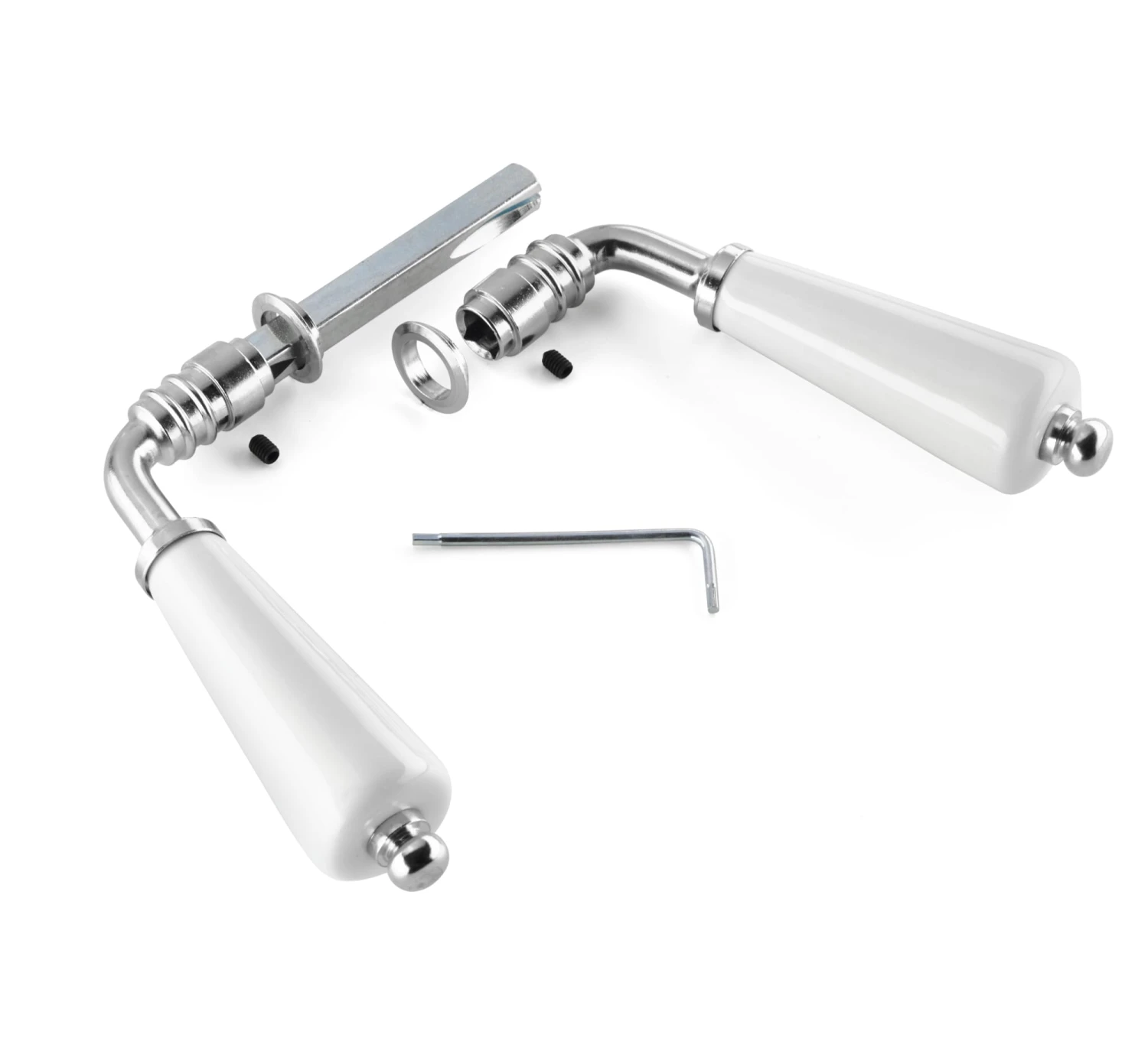 Türdrücker Porzellan, Weiß 1 Türdrücker Porzellan, Weiß