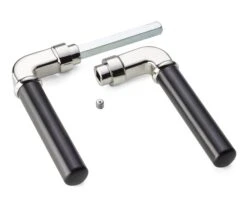 Türdrücker Zinkdruckguss Schwarz Lackiert