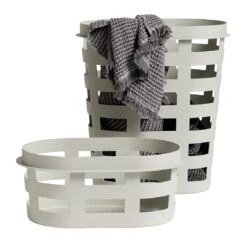 Hay Wäschekorb Laundry Basket, Groß, Groß, Hellgrau -Optimal Einrichtungs Geschäft waeschekorb laundry basket gross 2