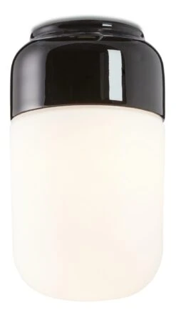 Wand- Und Deckenleuchte OHM 2, Schwarz/Mattglas