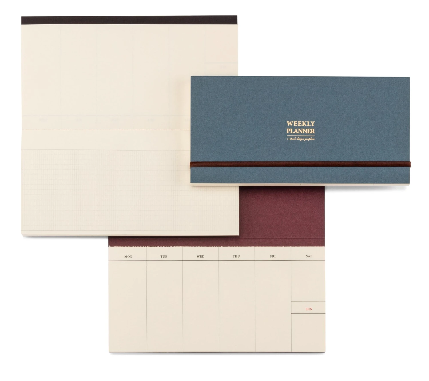 Wochenplaner Querformat, Blau 2 Wochenplaner Querformat, Blau – Bild 2