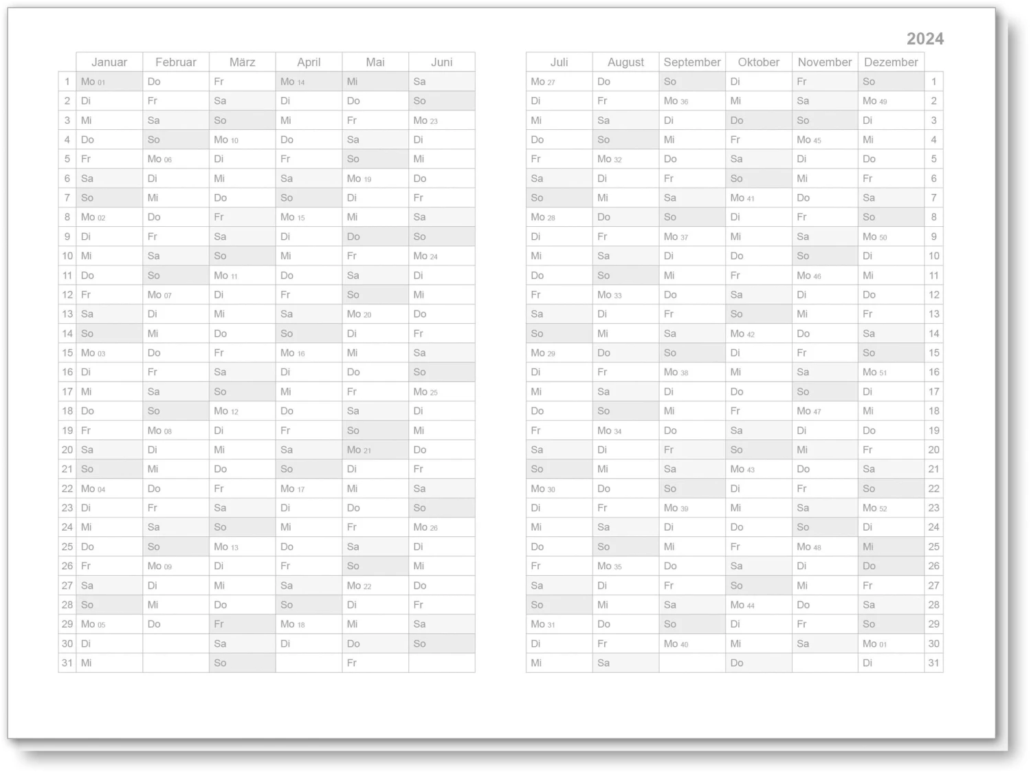 X47 Monatskalender 2024, A6 2 X47 Monatskalender 2024, A6 – Bild 2