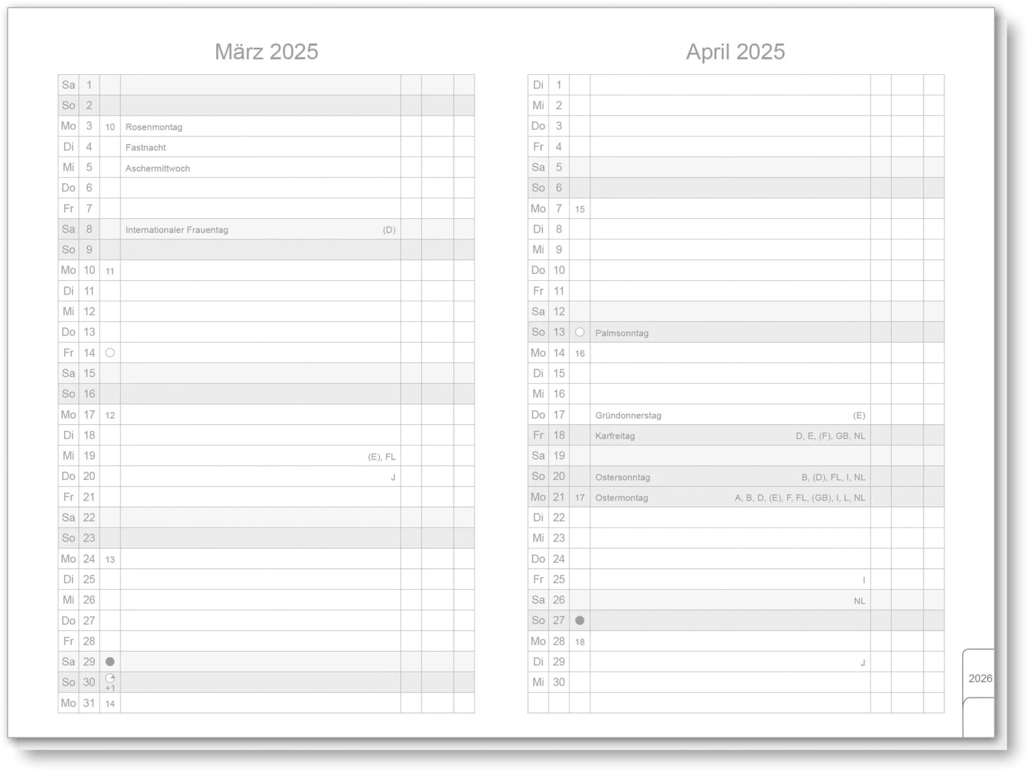 X47 Monatskalender 2024, A6 4 X47 Monatskalender 2024, A6 – Bild 4