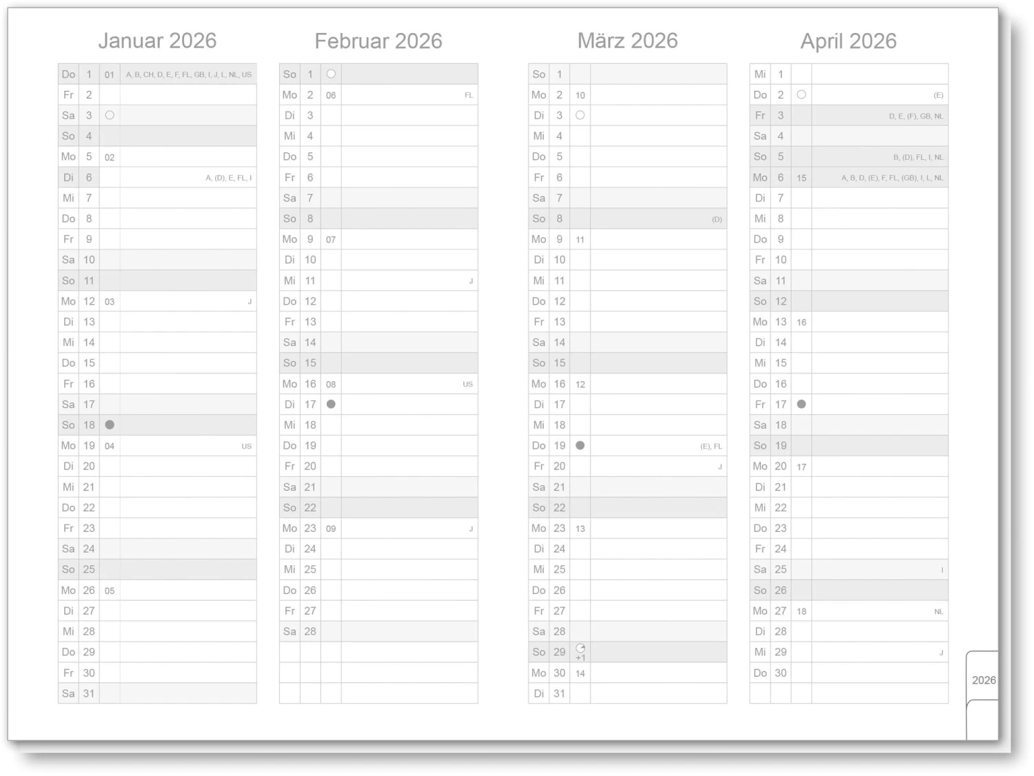 X47 Monatskalender 2024, A6 5 X47 Monatskalender 2024, A6 – Bild 5